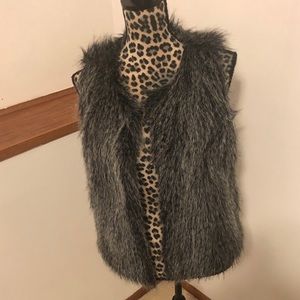 Faux fur vest